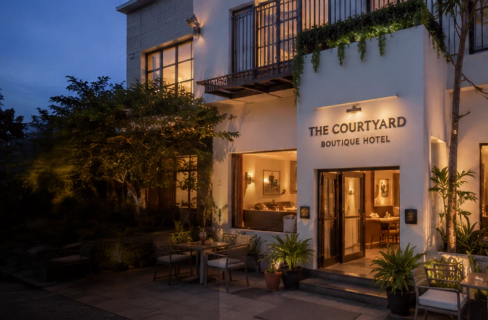 A stylish boutique hotel with thoughtfully designed interiors