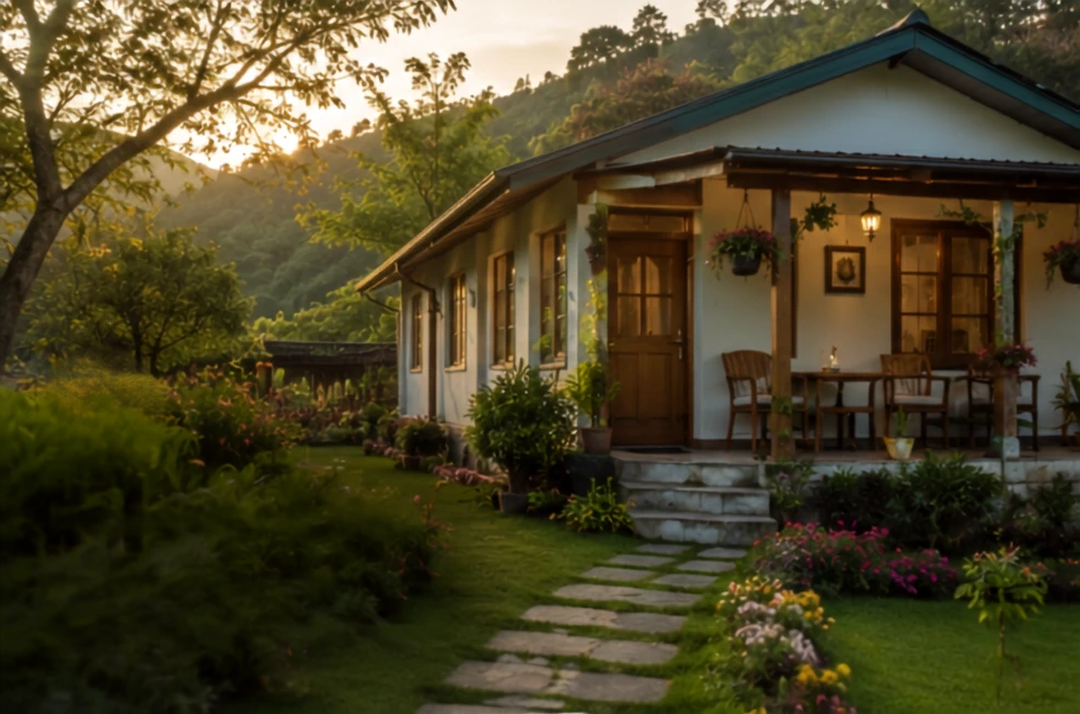 A welcoming homestay property with comfortable guest accommodations